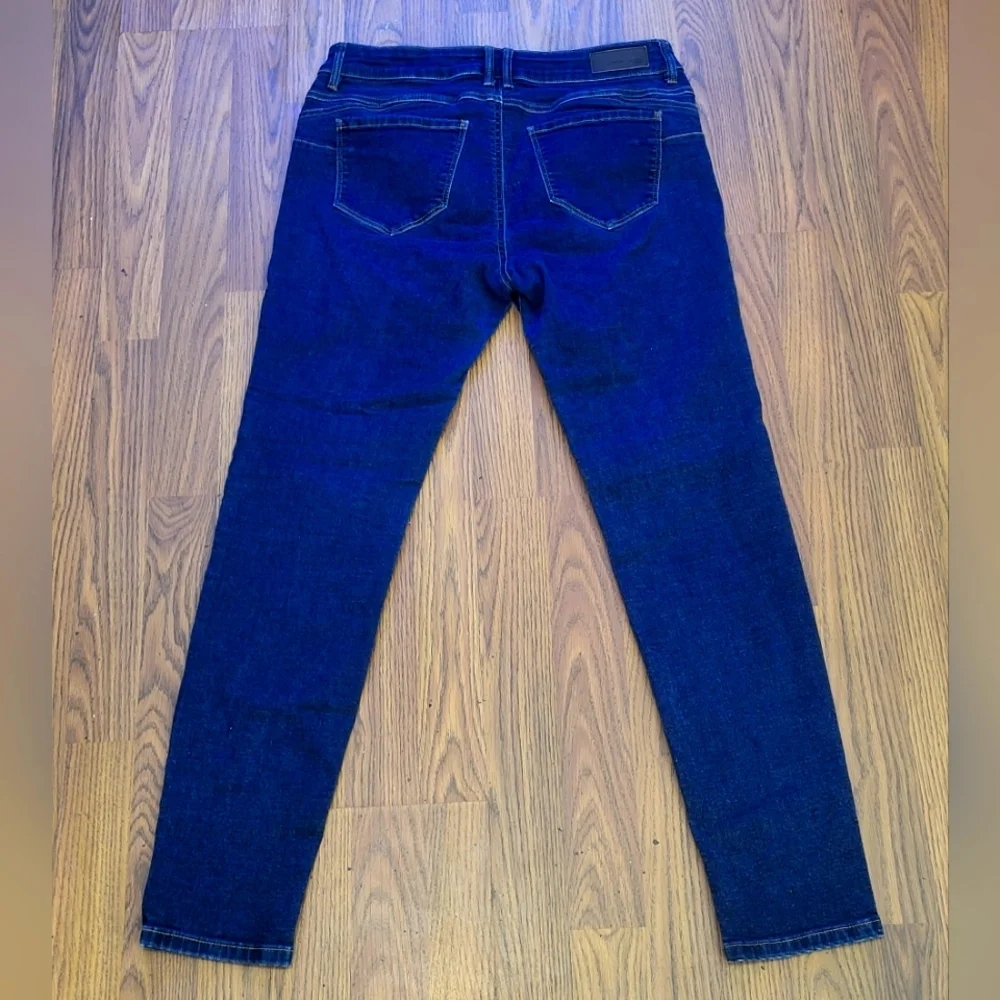 Womens Bootlegger The Real McCoy W30L30 Dark Wash Blue Denim Skinny Jeans - Picture 6 of 13